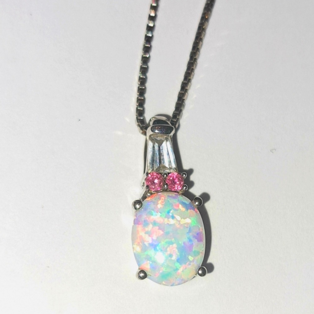 Beautiful white Opal necklace